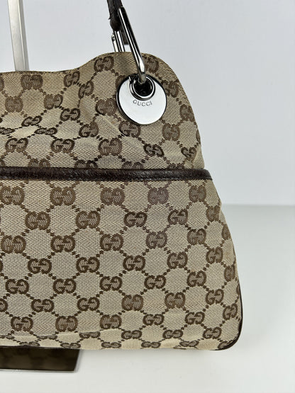 Gucci gg monogram canvas tote bag