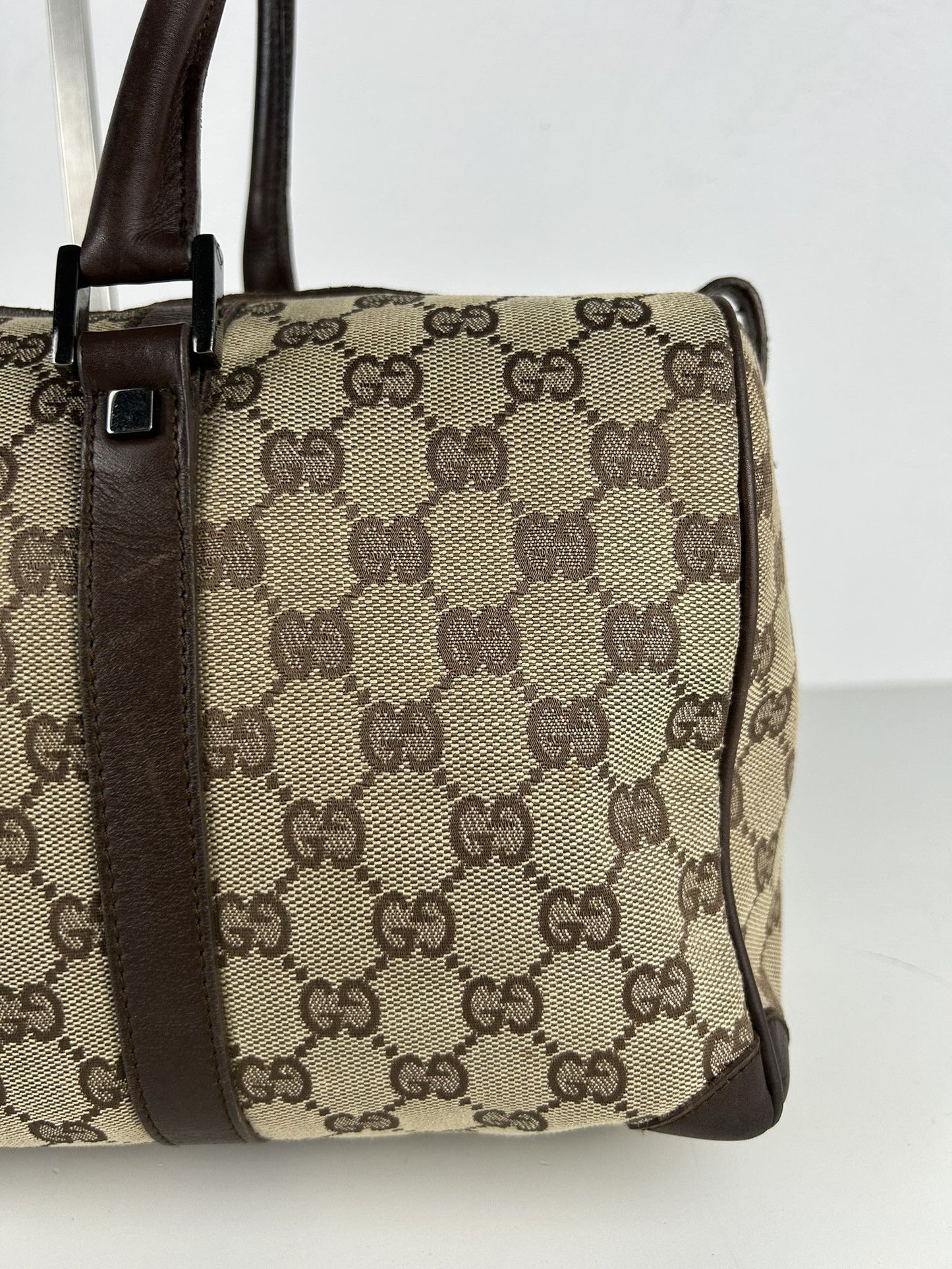 Gucci GG monogram canvas mini bowling bag