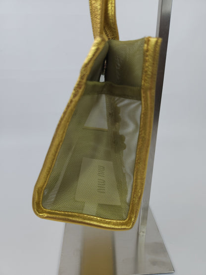 Archive 1999 miu miu mesh floral mini tote bag mb1522