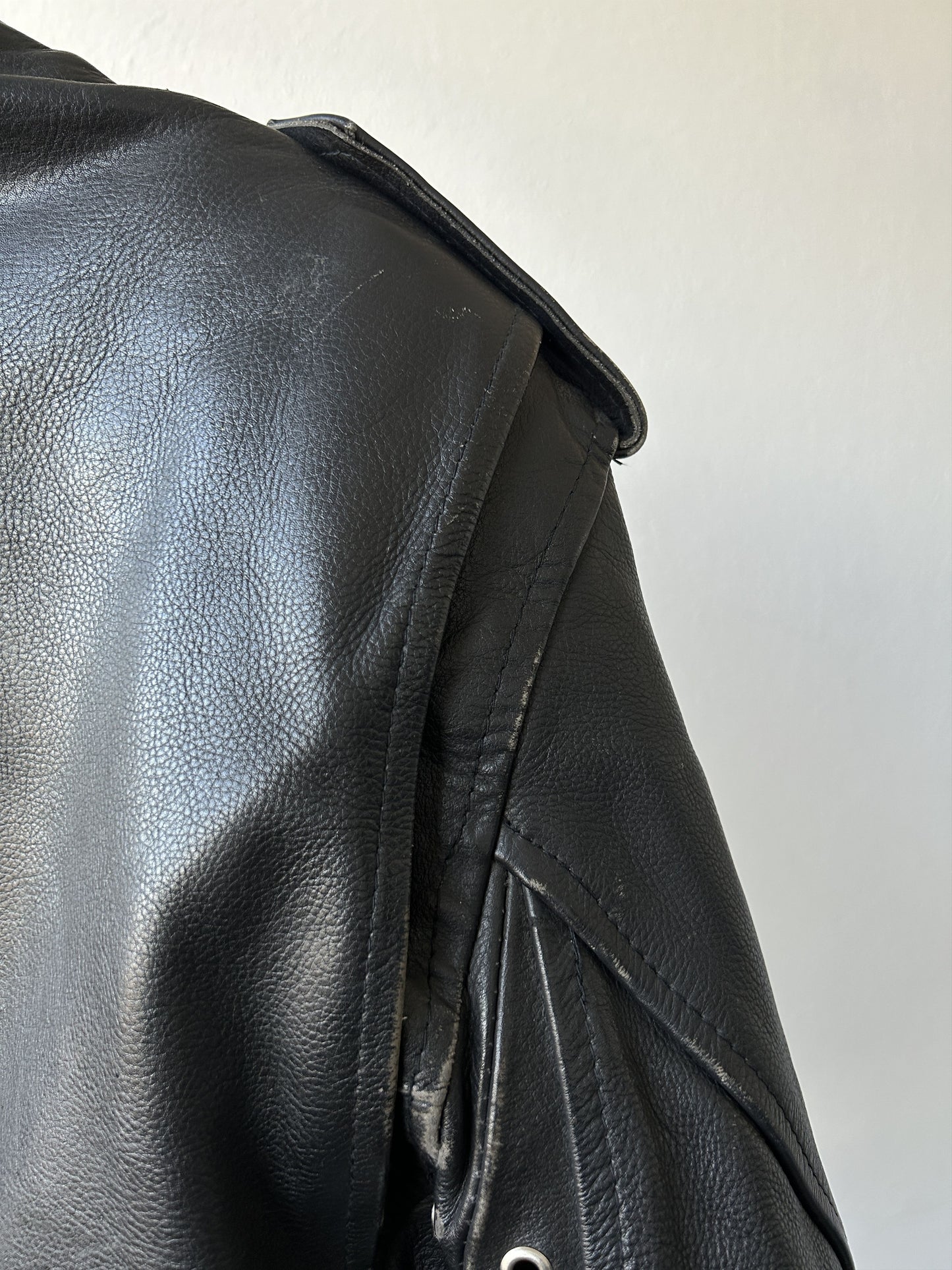 Vintage ramones biker leather jacket