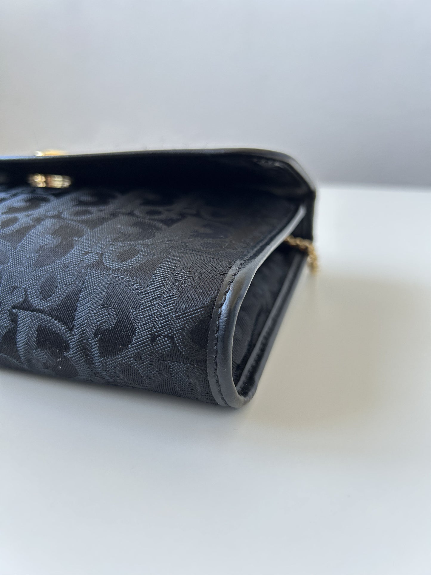 80s Dior trotter oblique monogram canvas chain shoulder bag