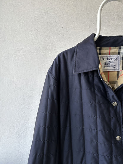 Vintage burberry nova check lined quilted light jacket