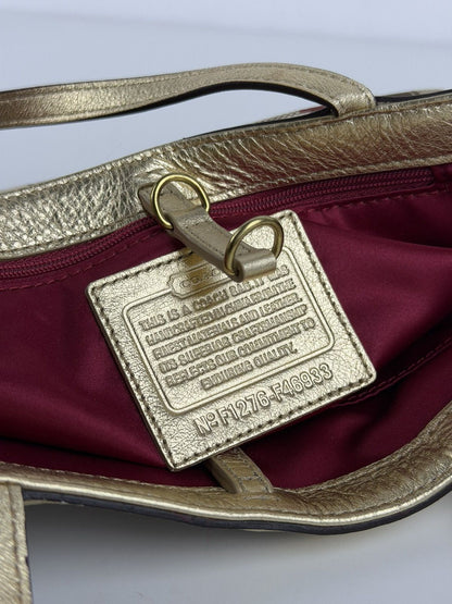 Coach signature canvas heart and polka dot tote bag