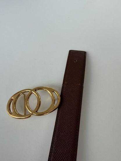 Vintage 1997 Hermes Courchevel leather belt