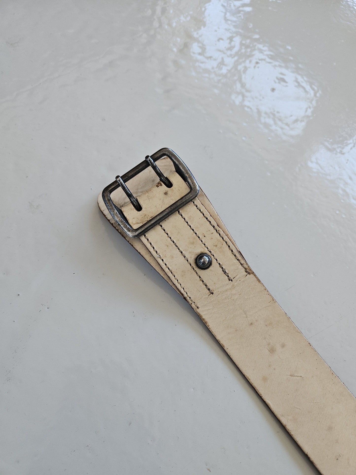 Archive y2k Maison Martin Margiela artisanal handpainted leather belt