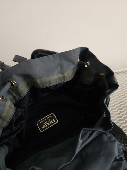 Vintage 90s Prada nylon triangle logo mini cargo backpack