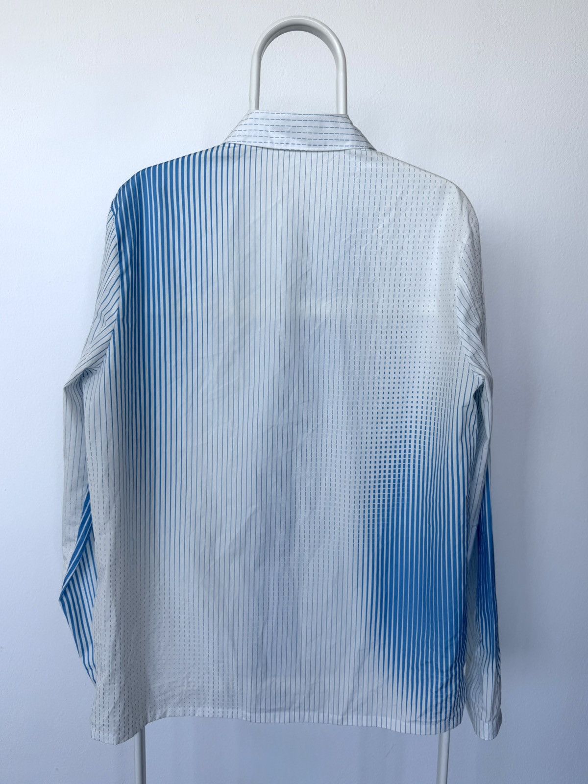 Prada gradient stripe chest logo shirt