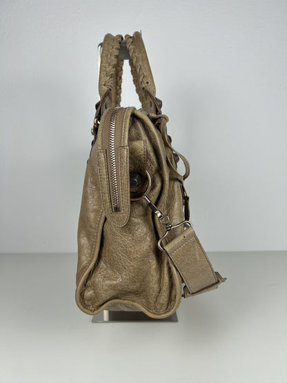 Balenciaga giant hardware city bag in beige
