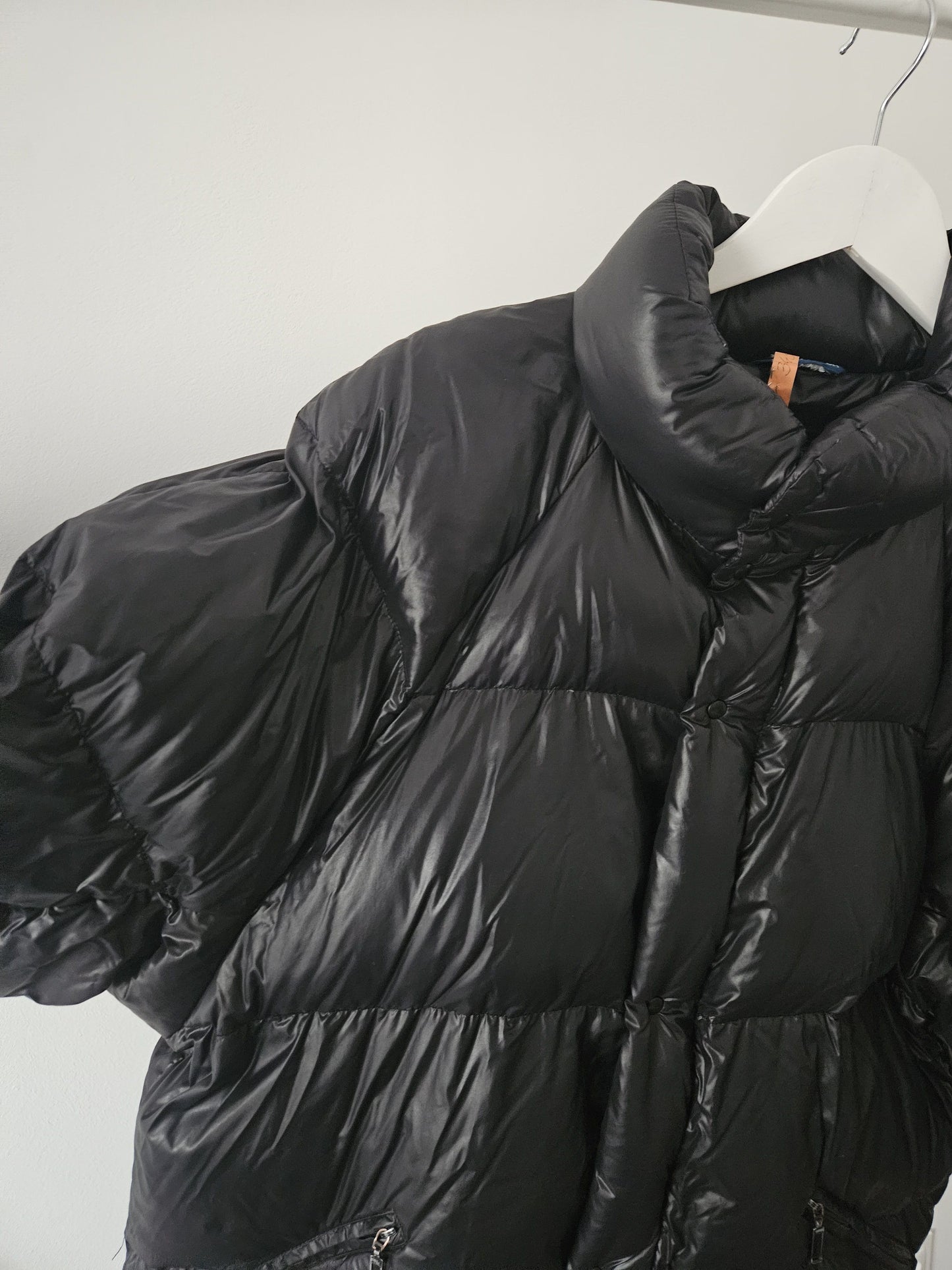 Vintage 90s moncler grenoble black puffer jacket with badge
