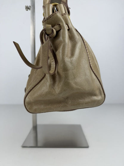 Miu miu bauletto vitello gathered leather mini handbag