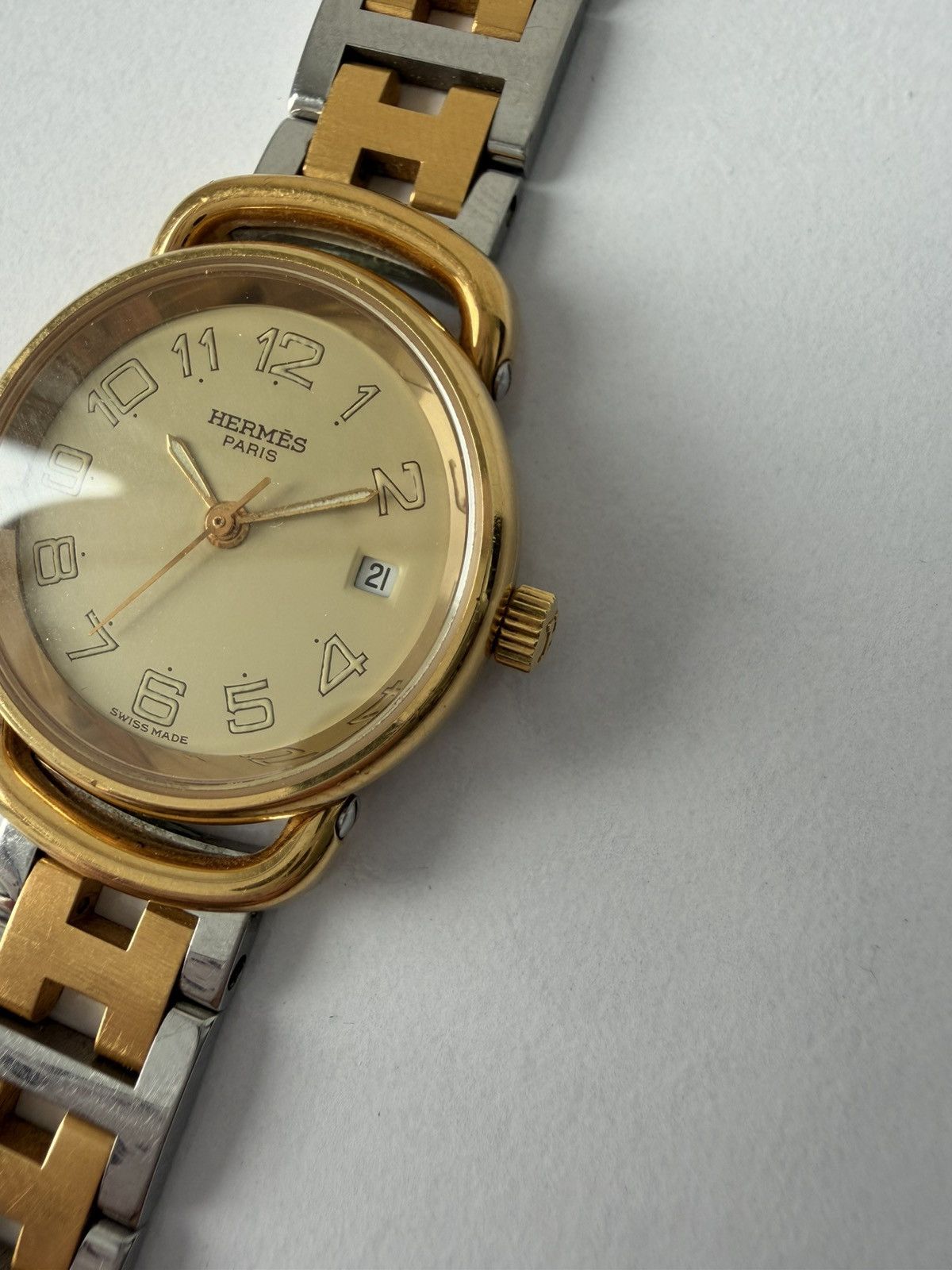 Vintage 1990s Hermes Pullman watch