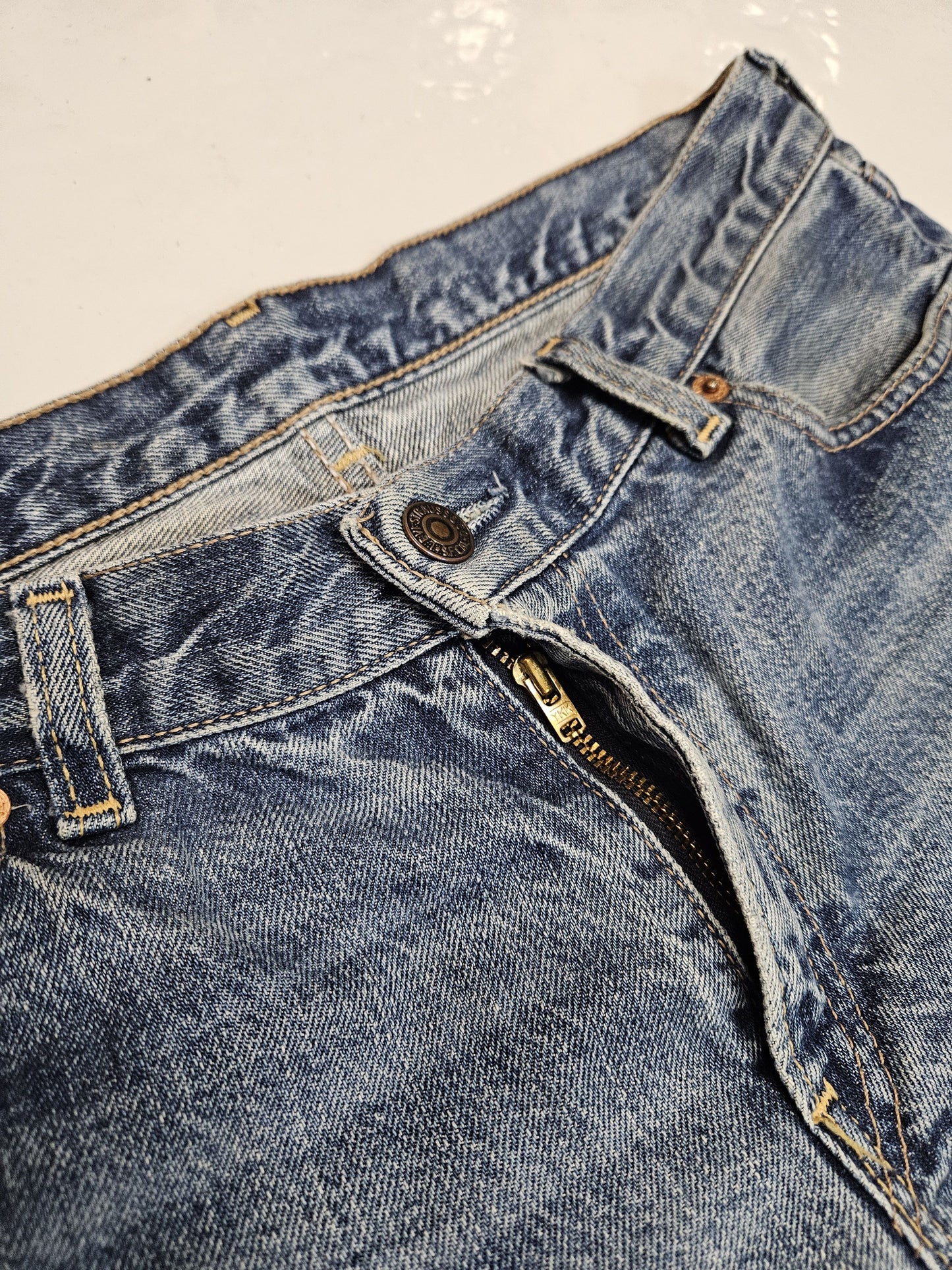Vintage y2k levis 544 distressed flared denim