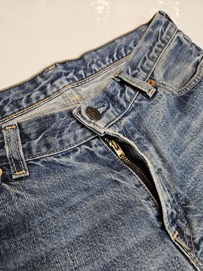 Vintage y2k levis 544 distressed flared denim
