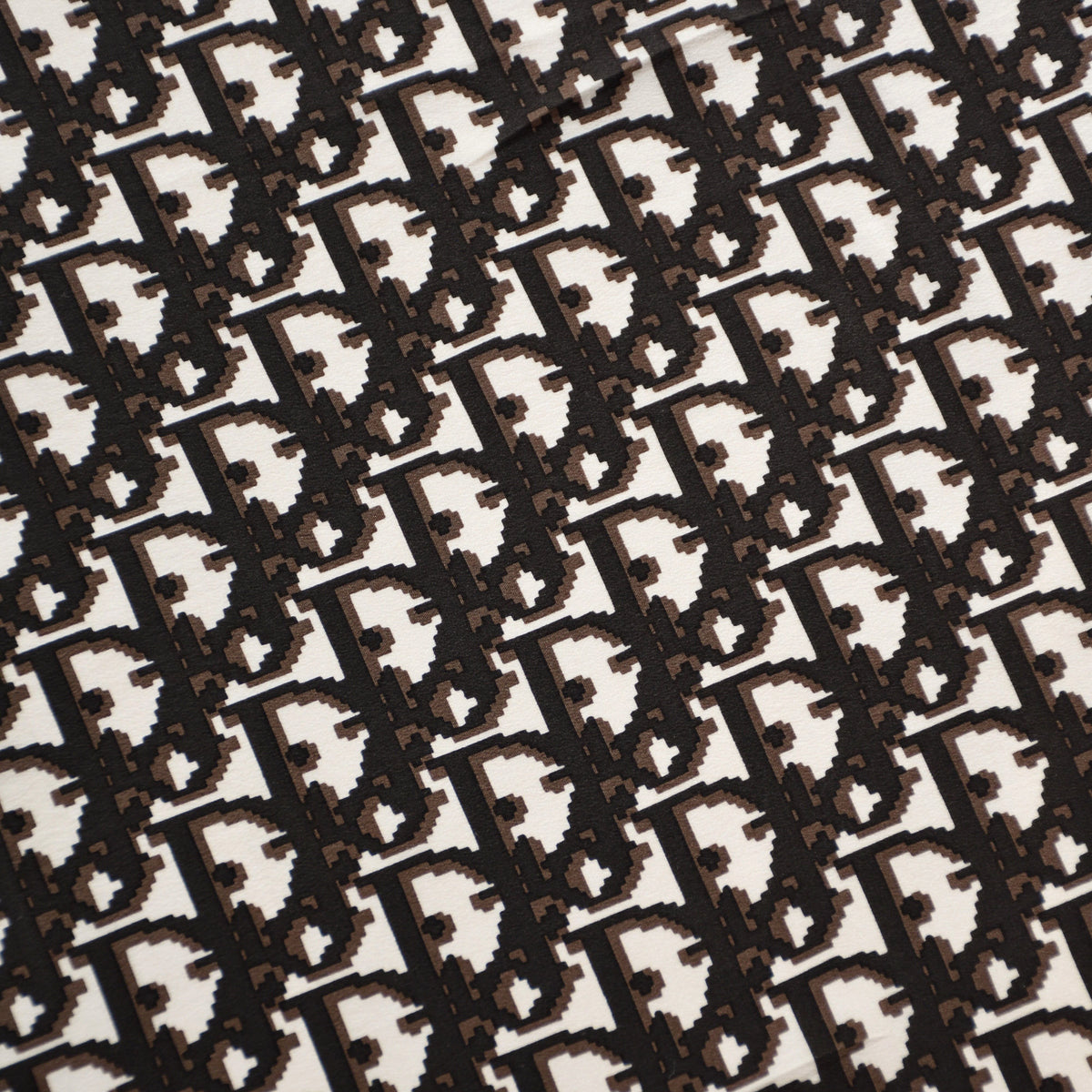 Vintage Dior trotter silk scarf brown