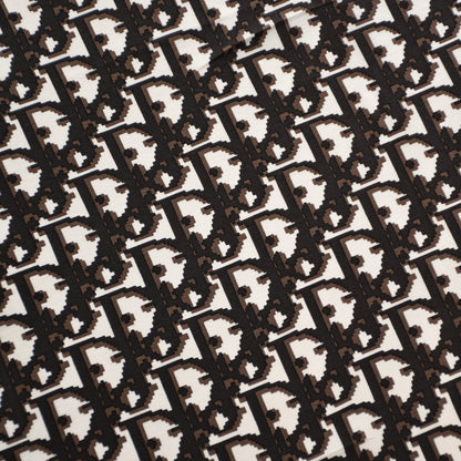 Vintage Dior trotter silk scarf brown