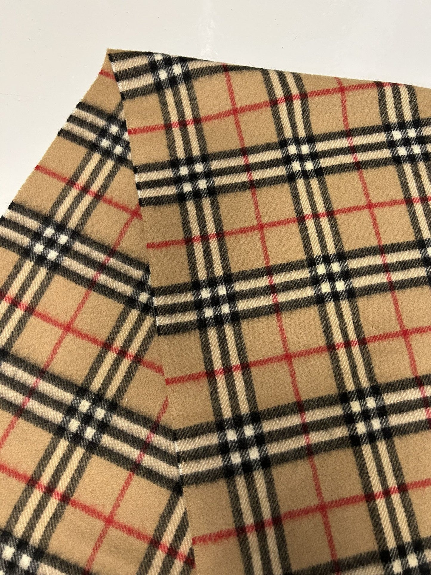 Vintage Burberry nova check long wool scarf