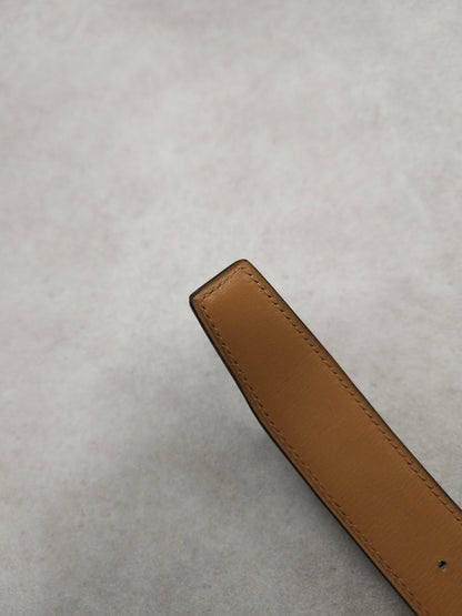 Vintage 1978 Hermes dark brown leather belt