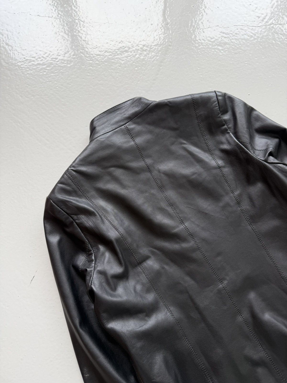Vintage leather biker jacket