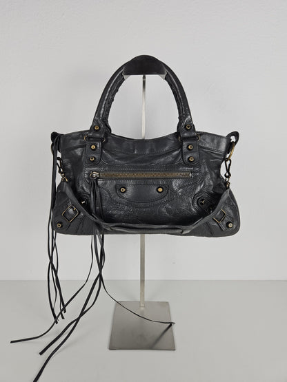 Balenciaga first bag in dark gray