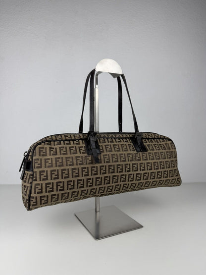 Fendi zucchino monogram canvas mini bowling bag