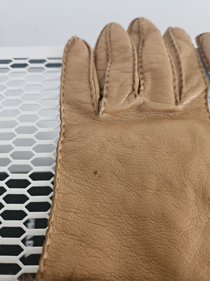 Prada lambskin and mink fur gloves