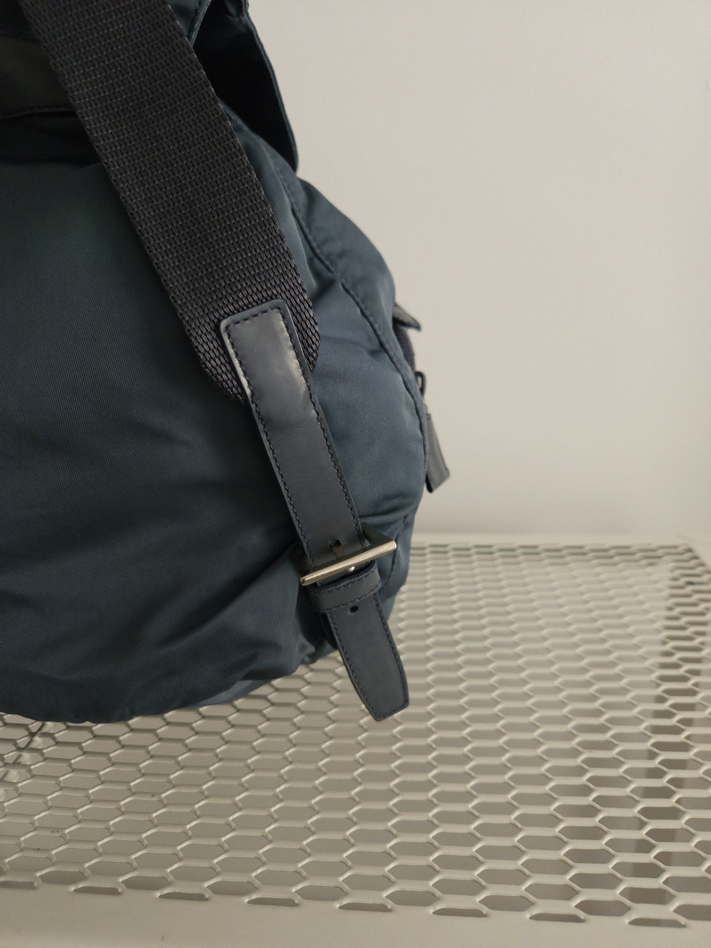 Vintage 90s Prada nylon triangle logo mini cargo backpack