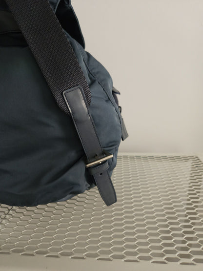 Vintage 90s Prada nylon triangle logo mini cargo backpack