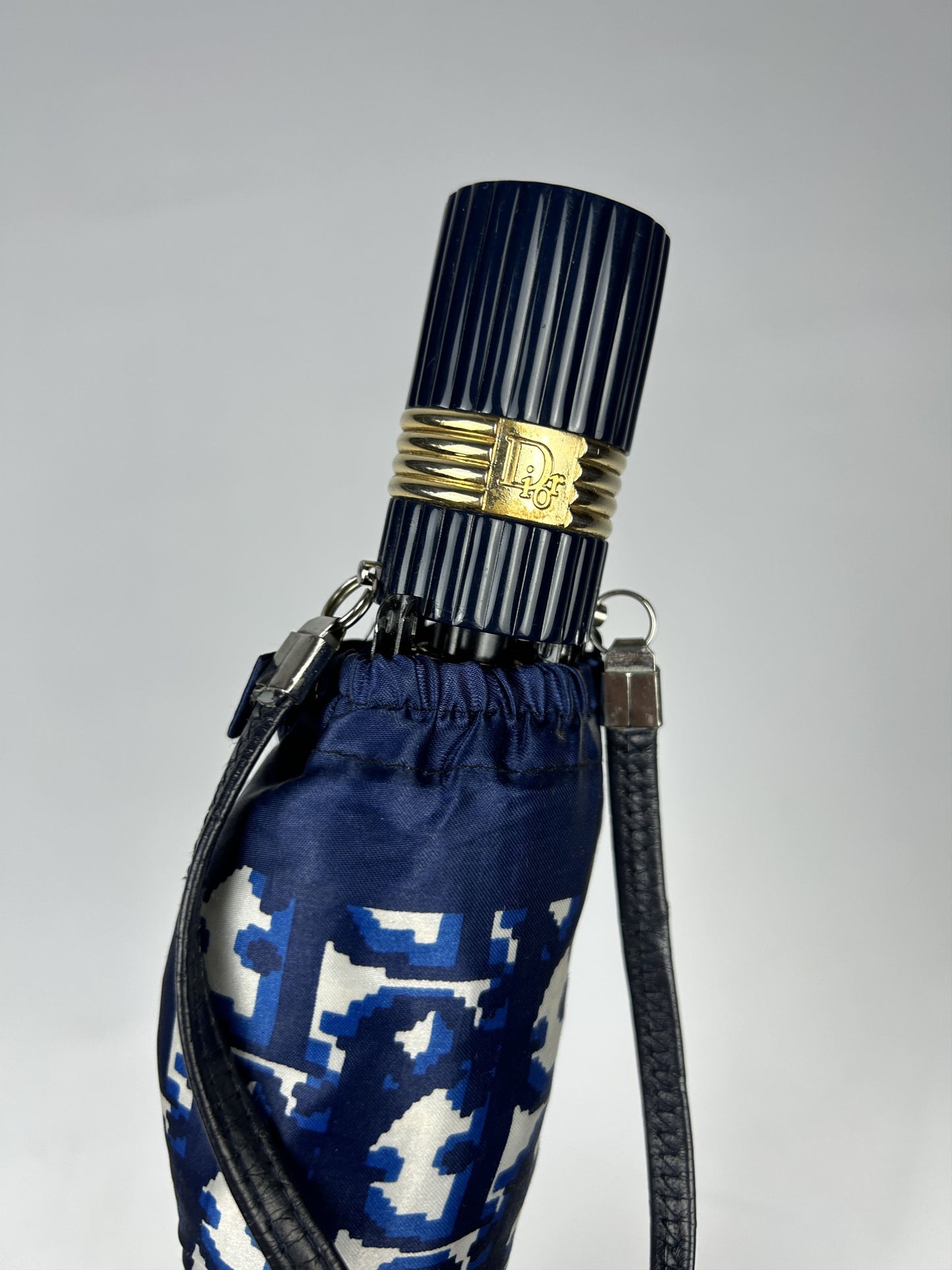 Vintage 80s dior trotter oblique monogram folding umbrella