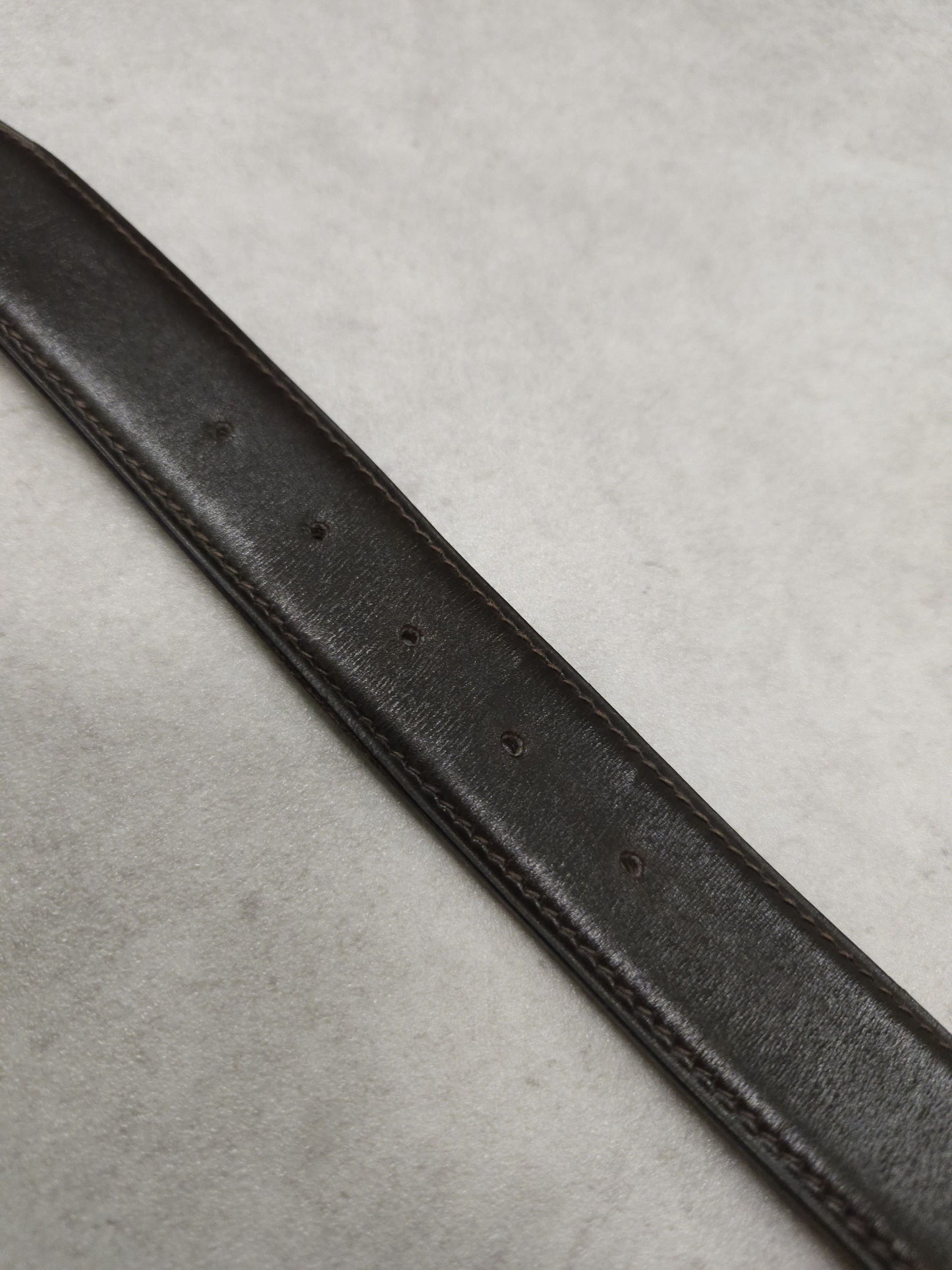 Vintage 1978 Hermes dark brown leather belt