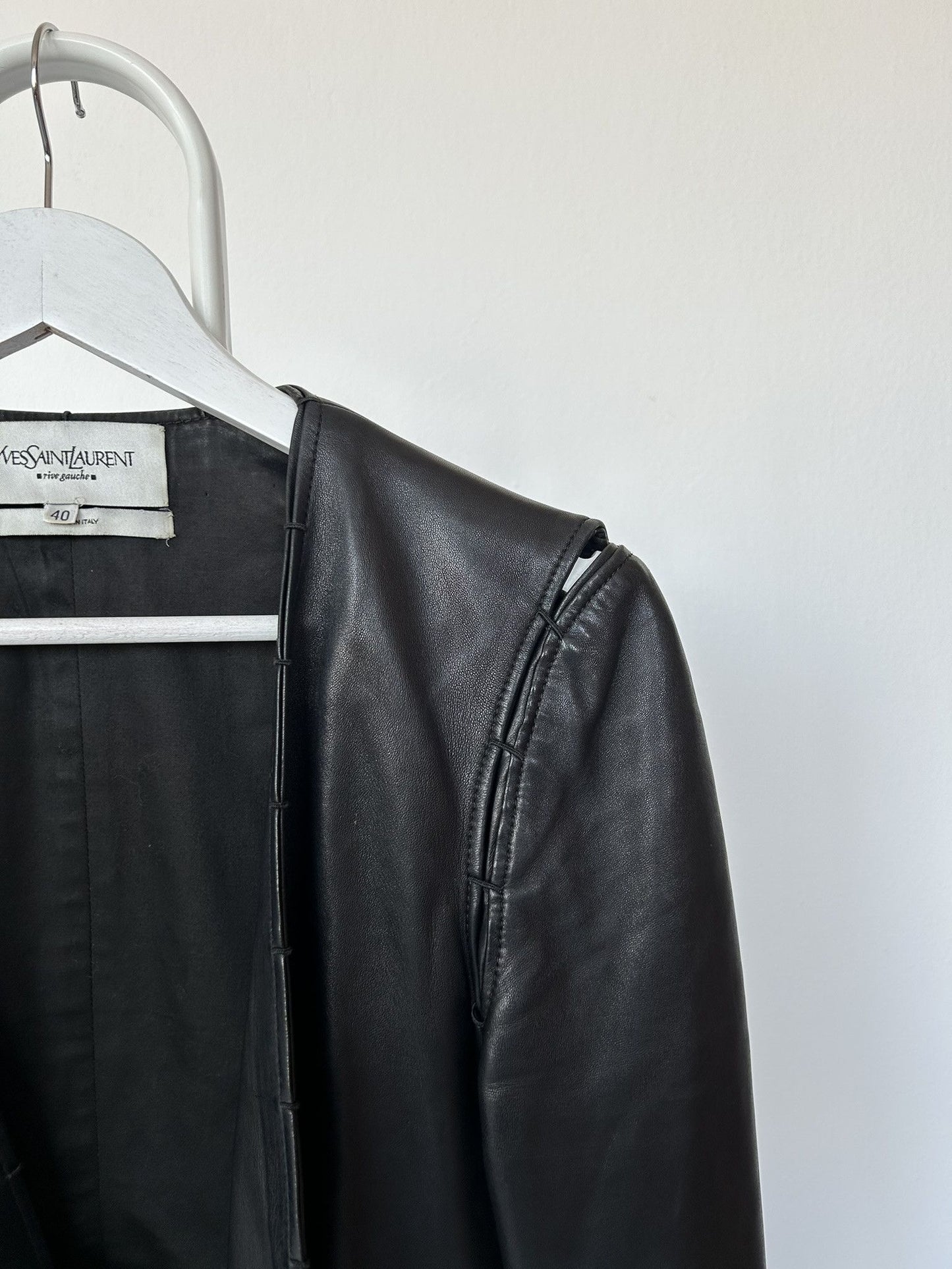 Yves Saint Laurent Rive Gauche Tom Ford era leather jacket