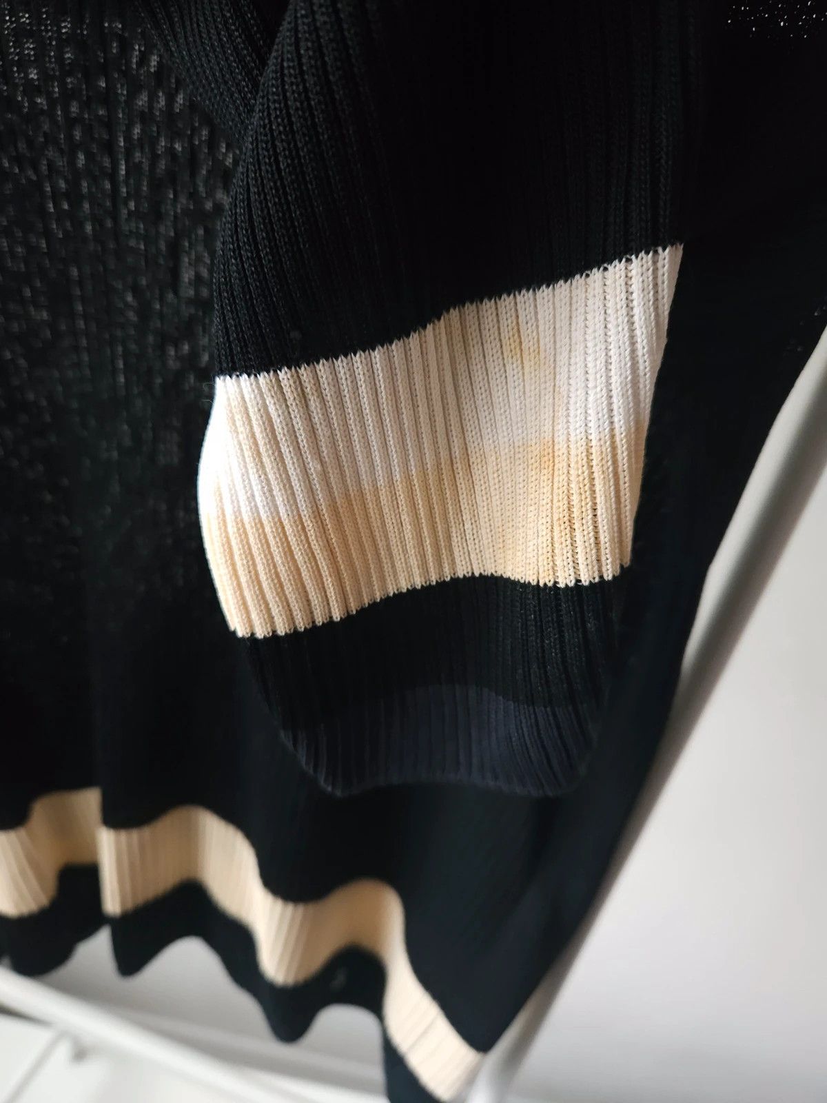 SS2001 Chanel viscose ribbed see through knit
