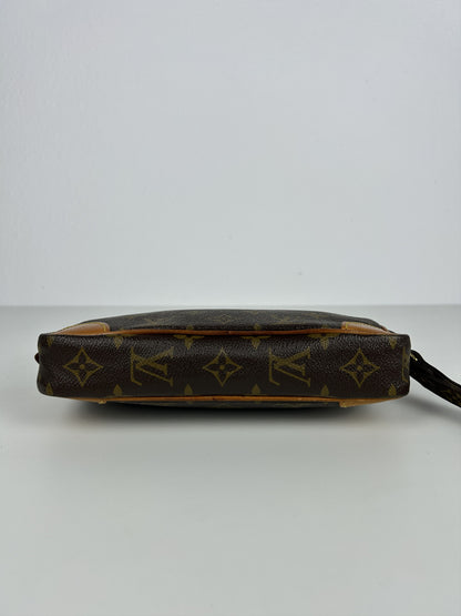 Vintage 80s Louis Vuitton marly dragonne monogram wristlet clutch bag