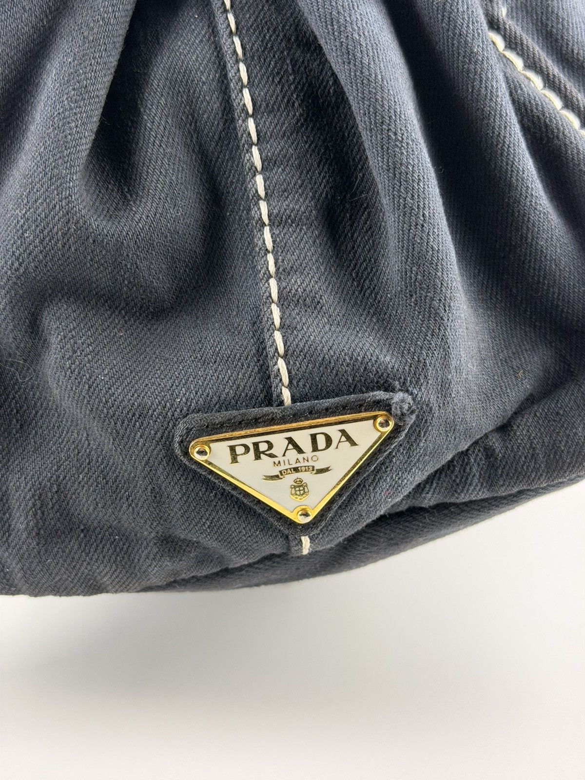 Prada canapa large canvas tote bag