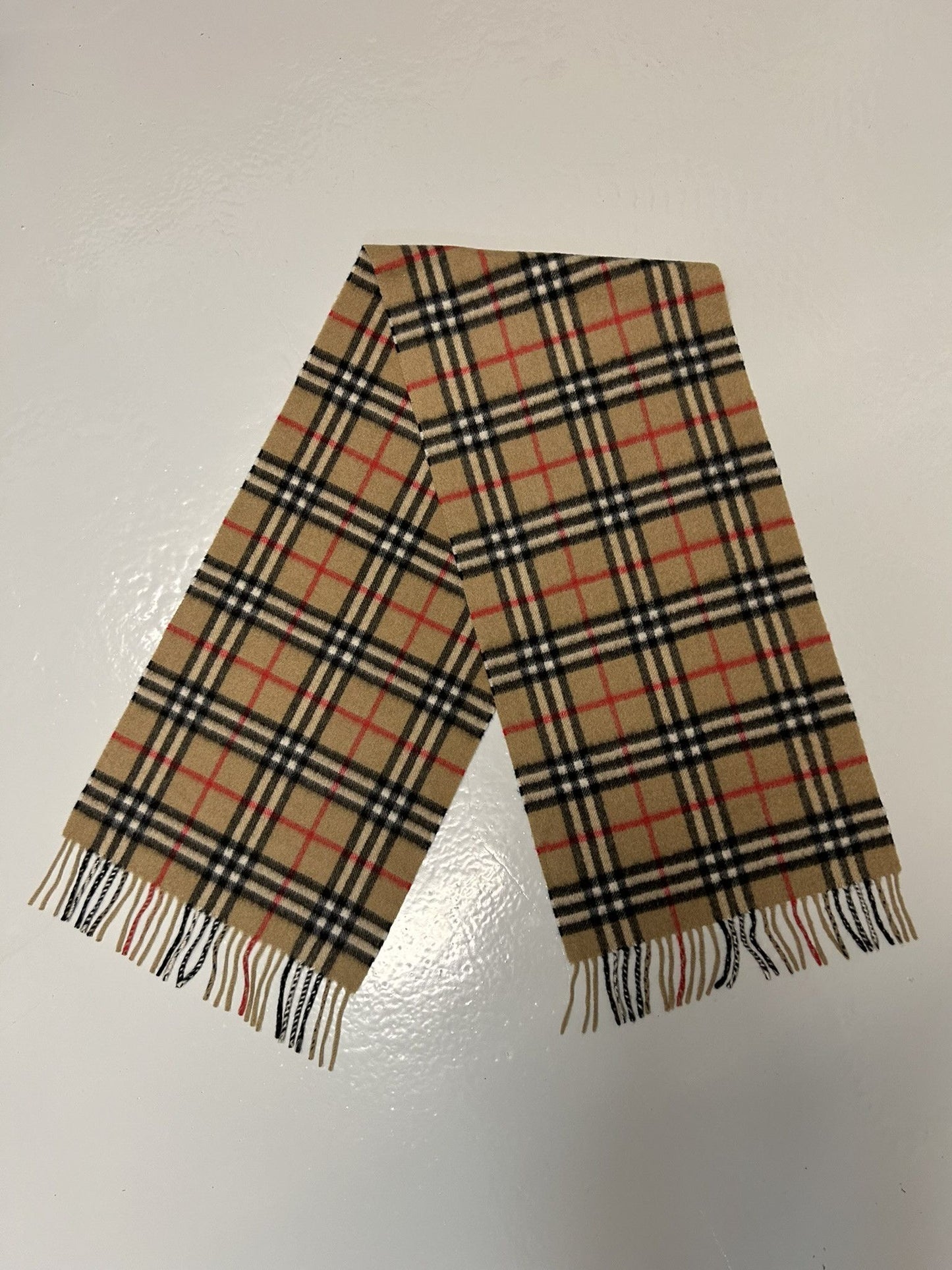 Vintage Burberry nova check cashmere scarf