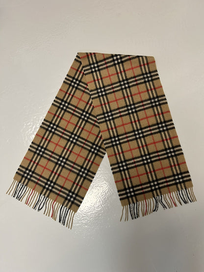 Vintage Burberry nova check cashmere scarf