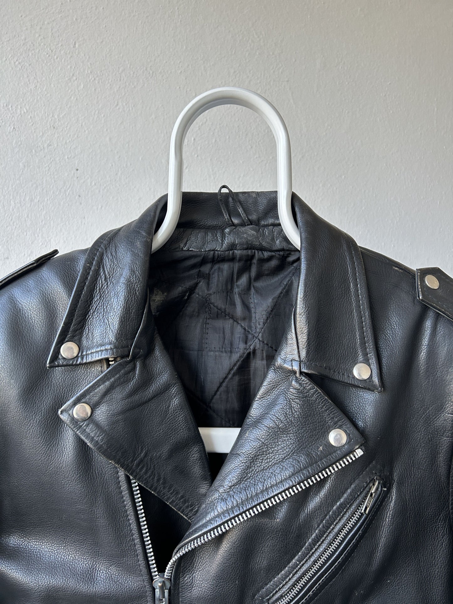 Vintage ramones biker leather jacket