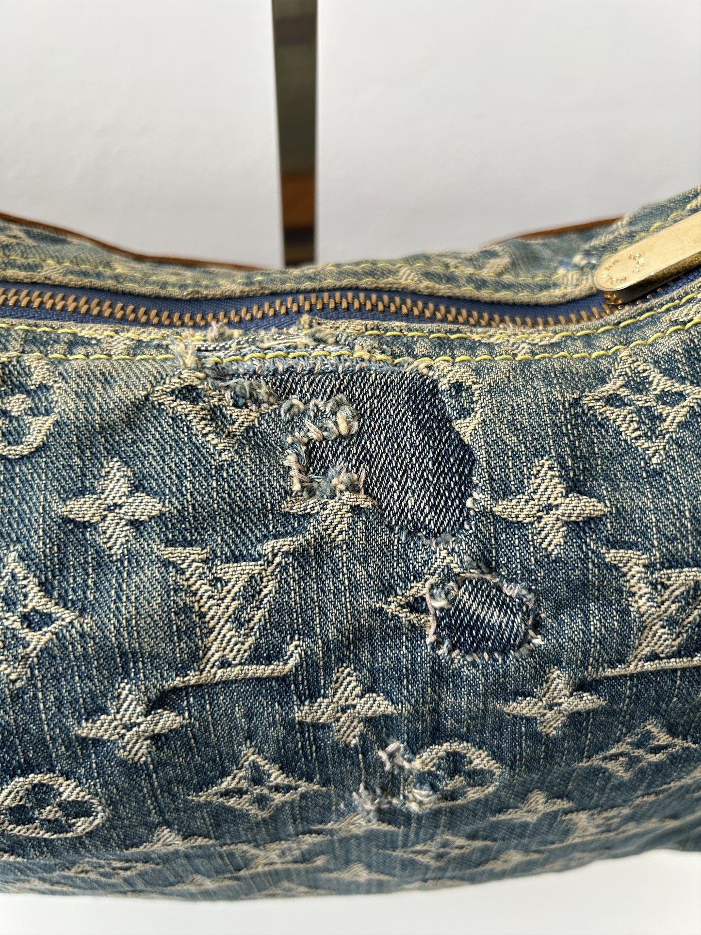 Louis vuitton monogram denim baggy PM handbag
