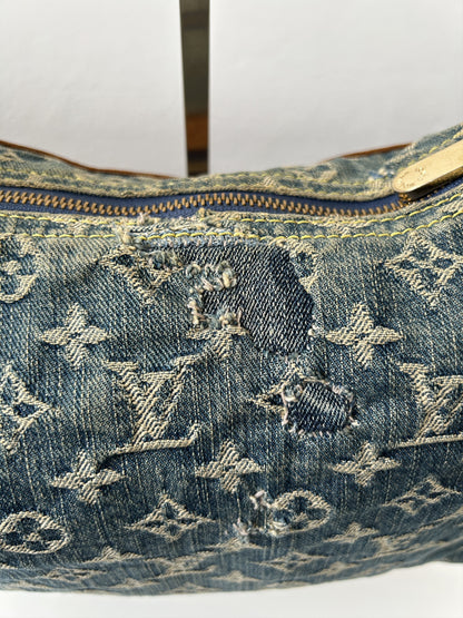 Louis vuitton monogram denim baggy PM handbag