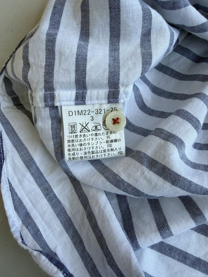 Burberry black label striped short sleeve shirt