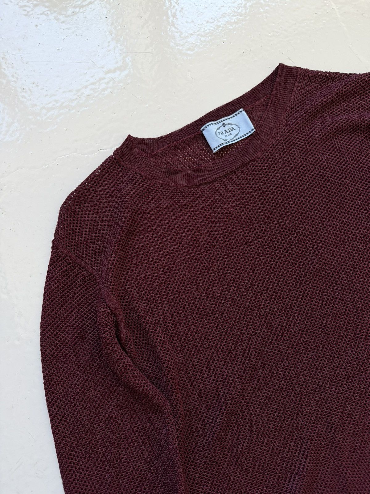 SS2015 Prada viscose mesh top