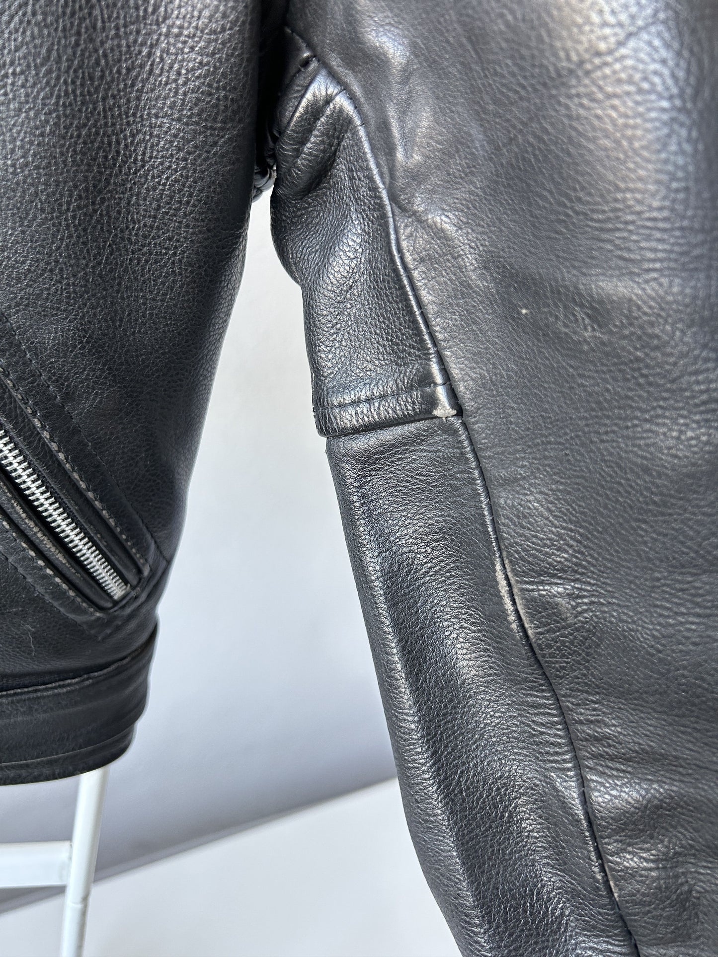 Vintage ramones biker leather jacket