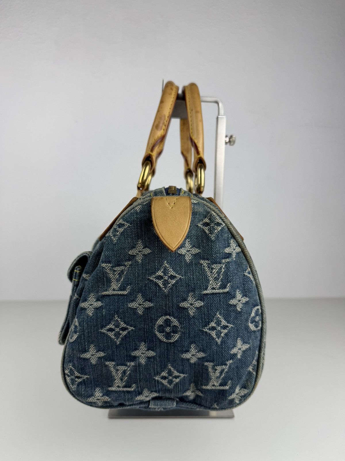 Louis Vuitton monogram denim neo speedy mini Boston bag