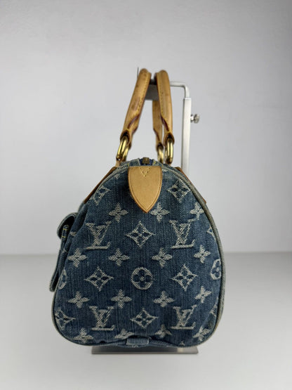 Louis Vuitton monogram denim neo speedy mini Boston bag