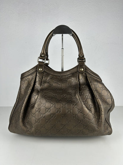 Gucci guccissima sukey medium size leather handbag