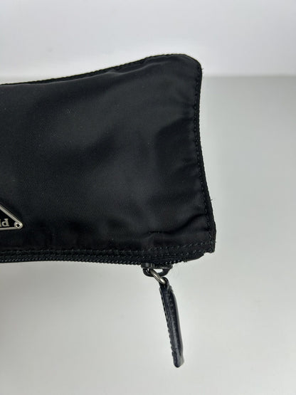 Prada nylon triangle logo mini pouch
