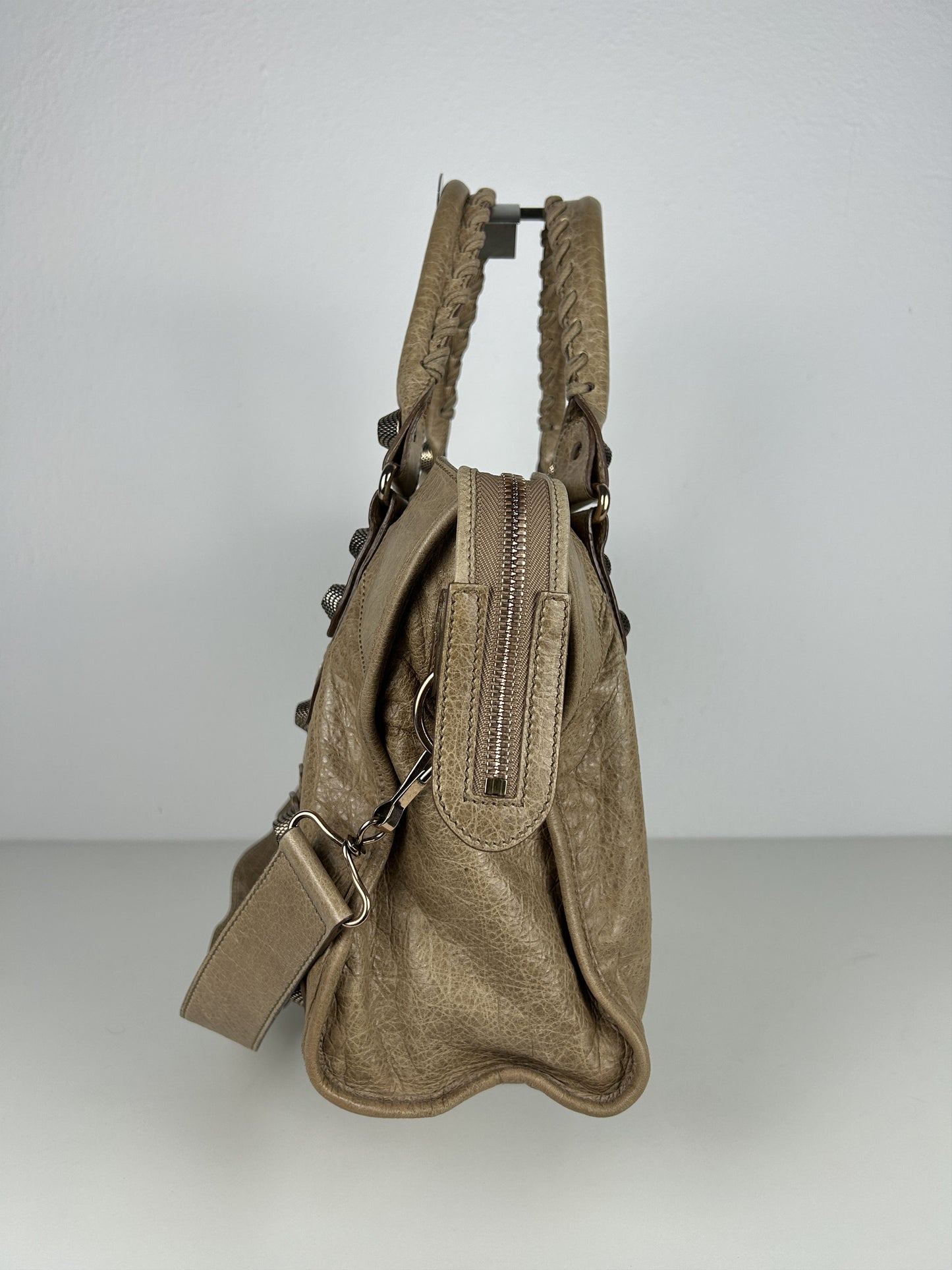 Balenciaga giant hardware city bag in beige