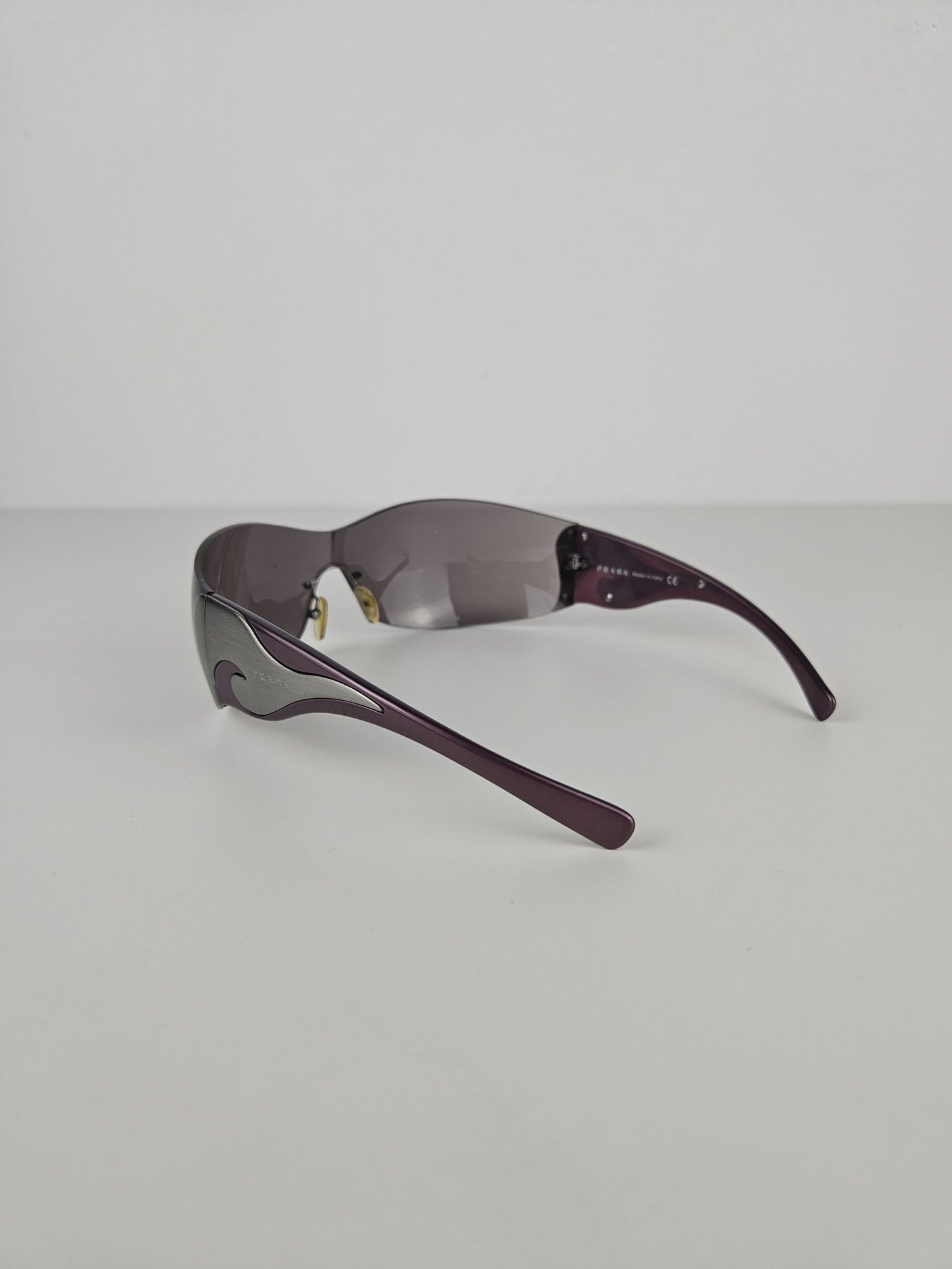 Archive y2k Prada SPR58F wraparound flame sunglasses