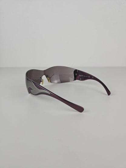 Archive y2k Prada SPR58F wraparound flame sunglasses