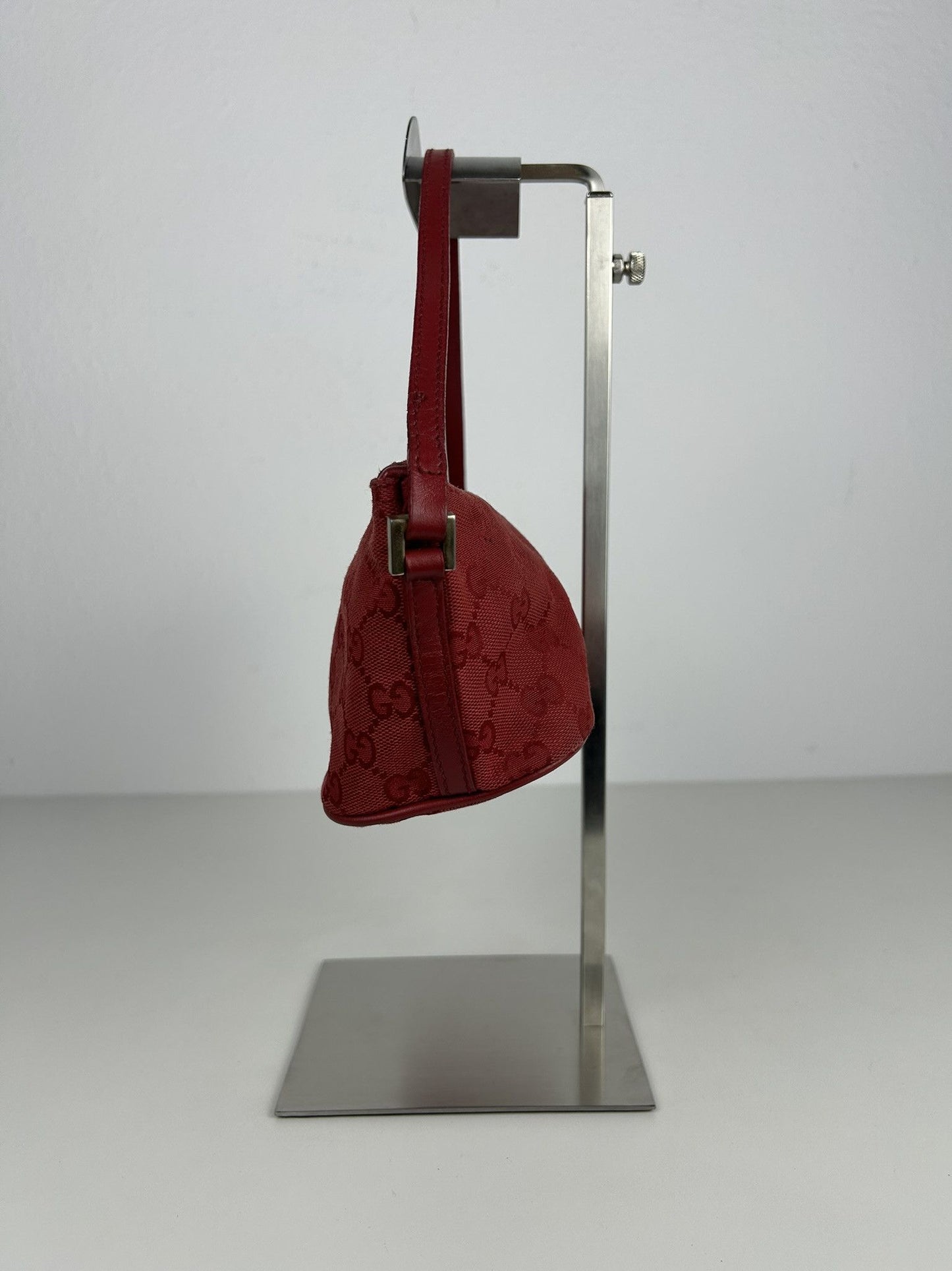 Vintage y2k gucci monogram canvas boat bag pochette