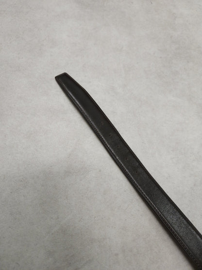 Vintage 1978 Hermes dark brown leather belt